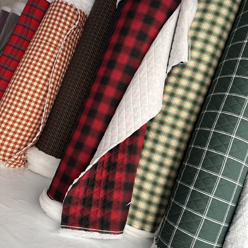 纯棉夹棉布料棉面料绗棉外套服装里子冬季复合保暖压缩内衬