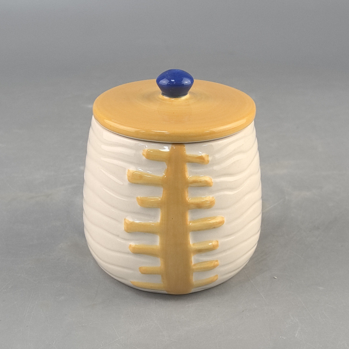 Artesanía de cerámica creativa decoración de mesa lata de almacenamiento joyería joyero collar de anillo frasco de cera a prueba de polvo con tapa