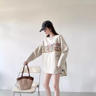 European Large Edition oversize American Retro Front Short Back Long Sweatshirt Mid-length Loose Casual Irregular Top