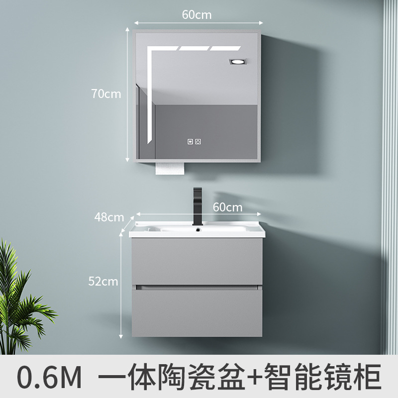 Gabinete de baño azul gris combinado cerámica lavabo lava