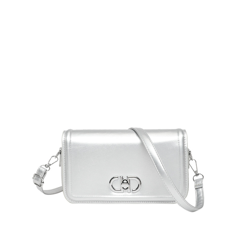 2025 primavera nuevo nicho de estilo estilo extranjero estilo de moda de color sólido bolso de bloqueo personalidad elegante bolso de hombro