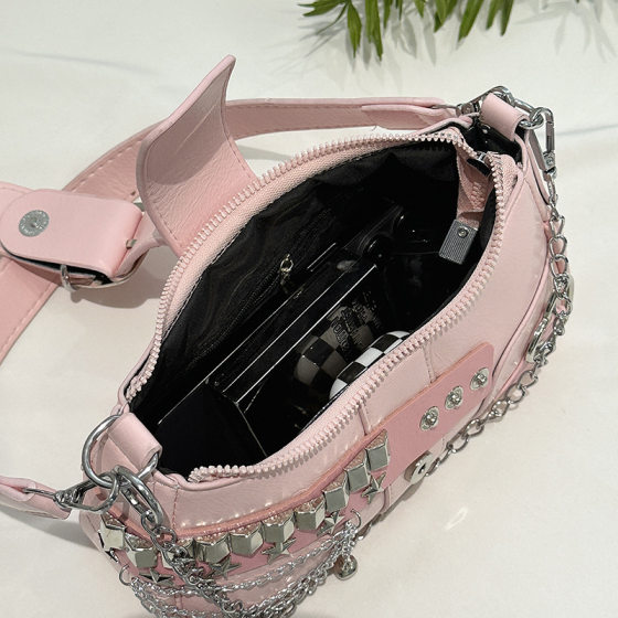 Niche Trendy Millennium Spice Girl Bag Women's 2024 New Simple Casual Handbag Retro Shoulder Underarm Bag
