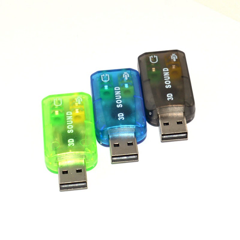 USB computer sound card 5.1 channel external audio card USB interface rotating headermore interface free driver Win7win8