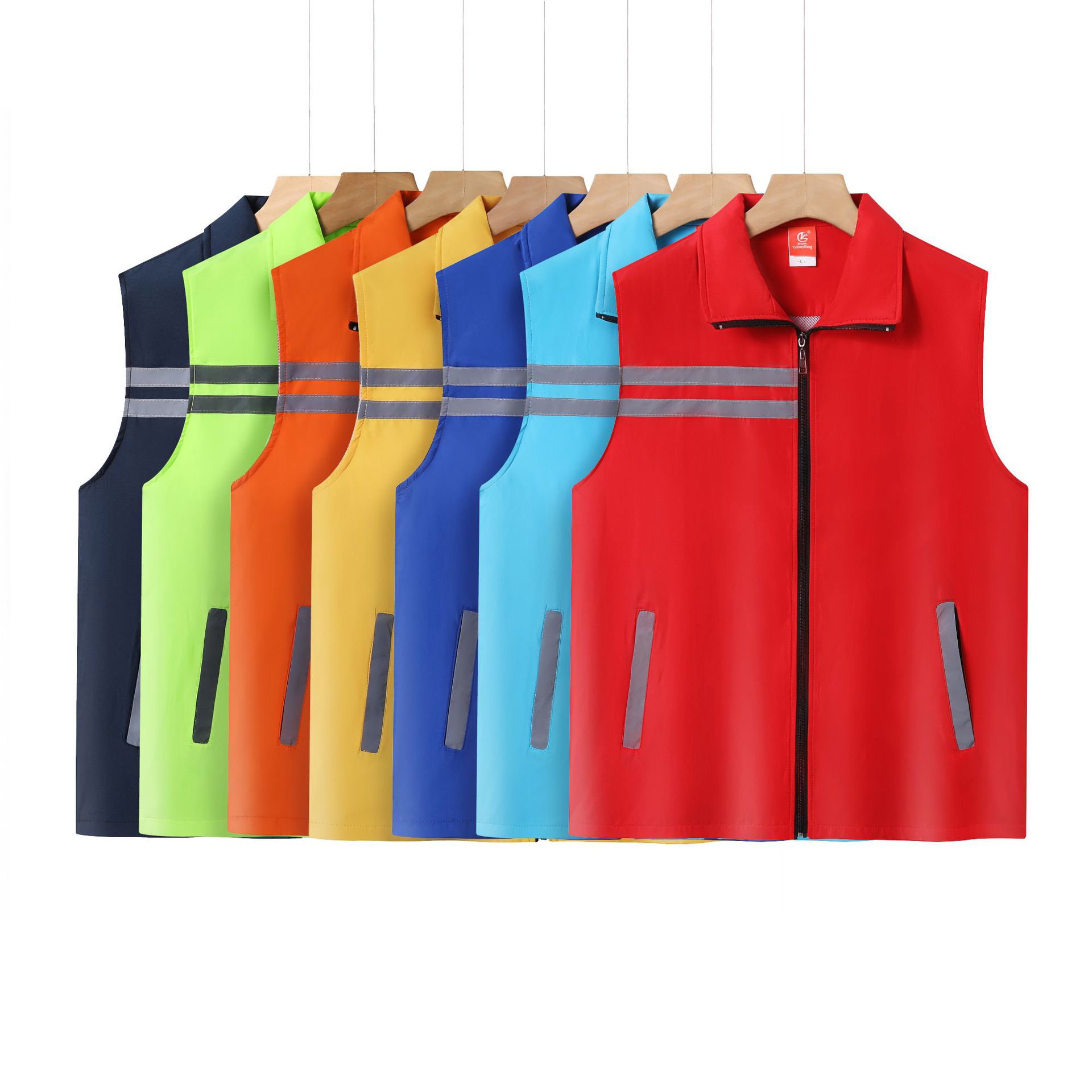 反光宽松型纯色四季通用男女现货环卫志愿者义工促销广告马甲logo