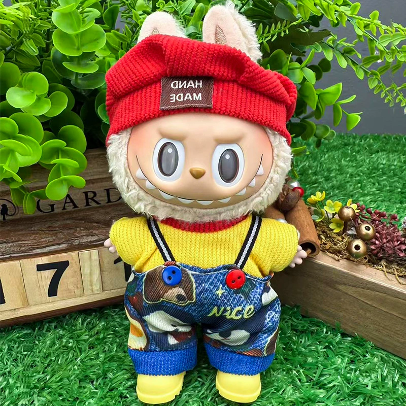 Подходят для Labubu одежда Labubu одежда 17 см плюшевый эмаль можно носить в первом и втором поколении замена костюм
