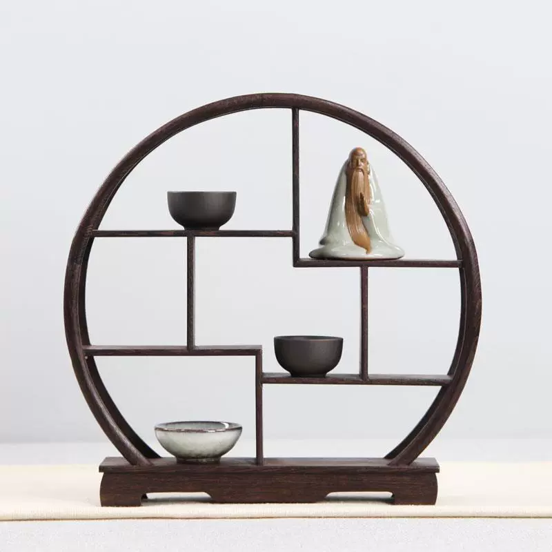 Boku Rabs из массива дерева полка новый китайский стиль небольшой гостиной с куриными крылышками дерева Duobao павильон антикварные украшения полки