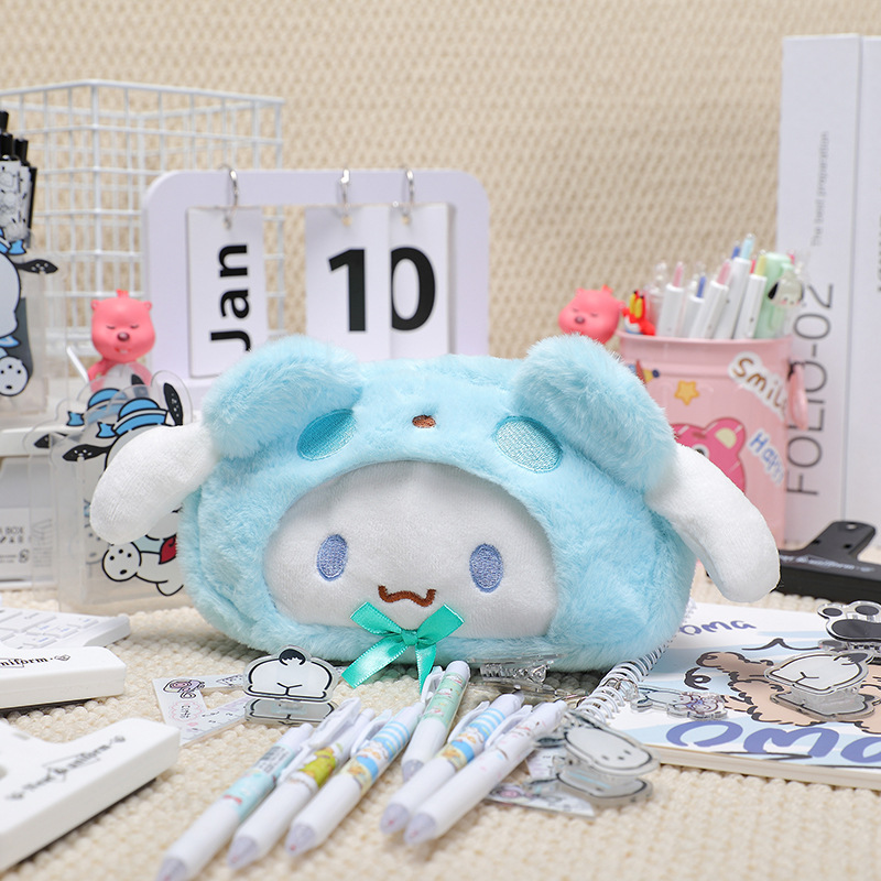 Bolsa de lápices de dibujos animados Sanrio Kulomi Yugui Bolsa de papelería para perros de alto valor Bolsa de papelería para estudiantes de gran capacidad impermeable