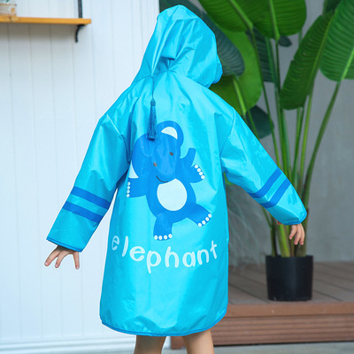 儿童卡通幼儿园宝宝长颈鹿小鹿小象恐龙雨衣涤纶无味环保雨衣厂家