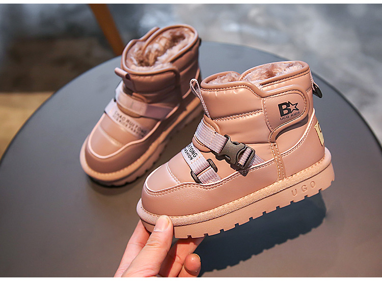 Bottes de neige d'hiver pour enfant chaussures fourrées chaudes_voghion.com