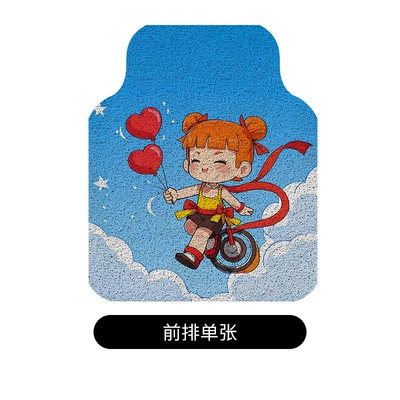 Car mat upper single main driver single starry sky blanket rear wire ring replacement floor mat full car carpet non-slip (Universal Foot Pad) - floor-mats-front-row-leaflet