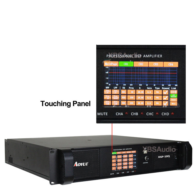 Procesamiento de audio DSP 4 canal 1300W amplificador de potencia digital DSP10000q equipo de escenario DSP audio