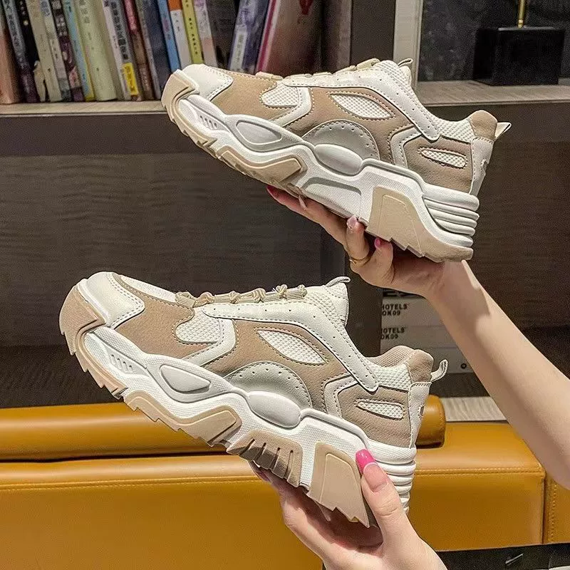 Модные женские кроссовки, осень 2022, Новая удобная повседневная сетчатая дышащая толстая подошва, нескользящая Мягкая обувь для бега Torre