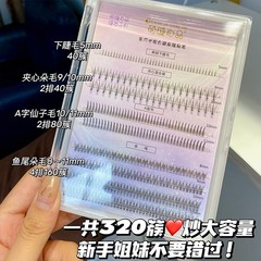 Cute eyelashes, segmented false eyelashes, natural simulated fairy hair stiff stalks 009, already cut COS little devil c08