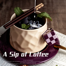 歐式咖啡杯碟套裝精致英式下午茶魔方咖啡杯子馬克杯設計小眾