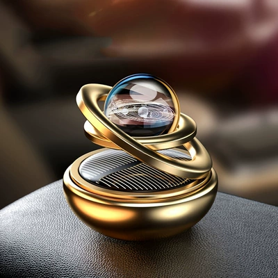 car high-end decoration creative — Car Perfume Aromatherapy - golden-star-with-cosmic-beads-with-1-piece-of-aromatherapy