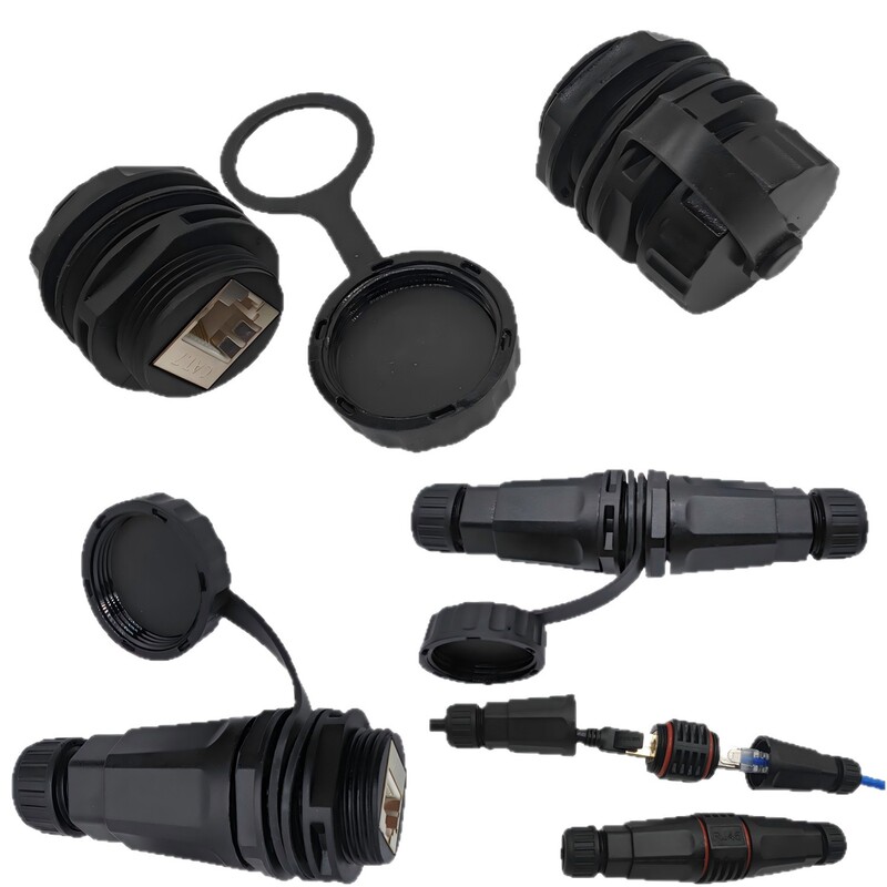 Industrial Ip68 Waterproof Network Connector Cat6, Cat6A, Cat7 M25 10g Ethernet Rj45 Double Female Industrial Ip68 Waterproof Network Connector Cat6, Cat6A, Cat7 M25 10g Ethernet Rj45 Double Female