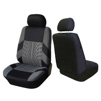 Cross-Border Best-Selling Car Seat Covers on Meike, 9-Piece Set, Universal for All Seasons, Tire Pattern Car Seat Covers Wholesale (Universal seat cover) - gray-2-piece-set-single-seat-general