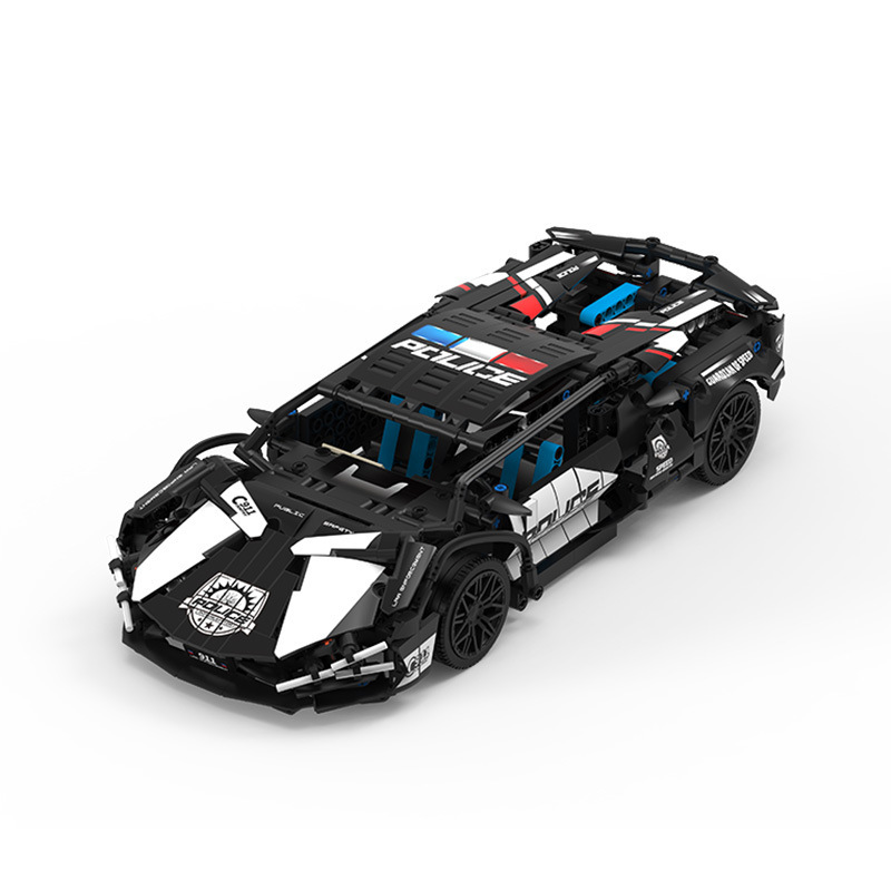 Compatible con GT3 Lamborghini controlado por control remoto modelo de montaje de juguetes de automóviles de carreras de bloques altos