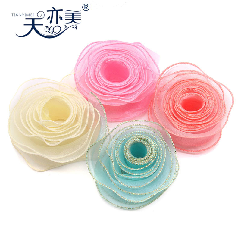 Cintas de hilo de cola de pez 4cm embalaje de flores embalaje de caja de regalo de pastel arco de regalo decoración cinta