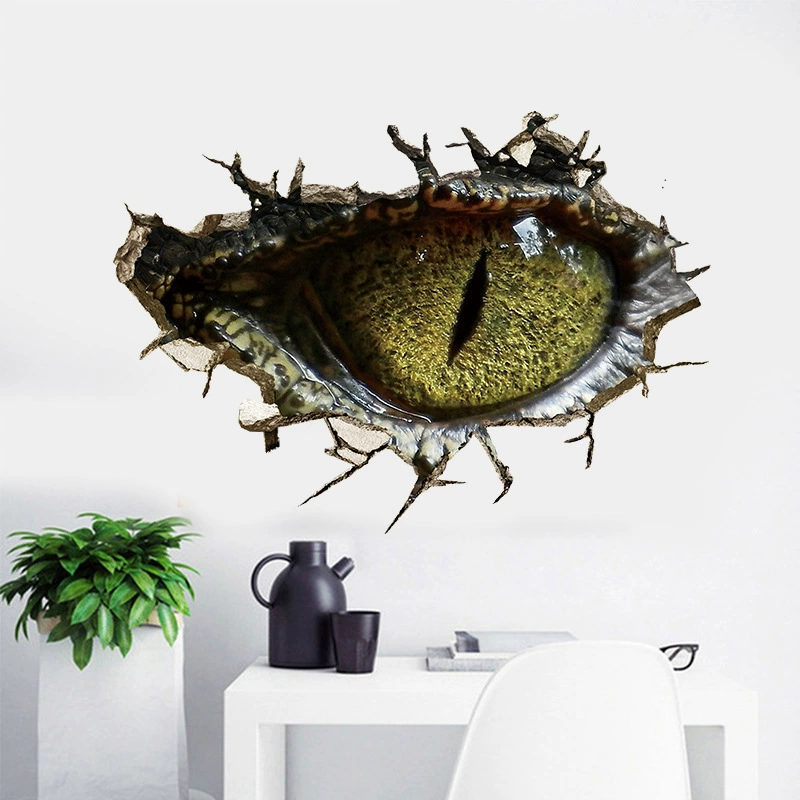 Трансграничная внешняя торговля, настенные наклейки с крокодиловыми глазами, трехмерные креативные реалистичные декоративные наклейки на стену, оптовая продажа