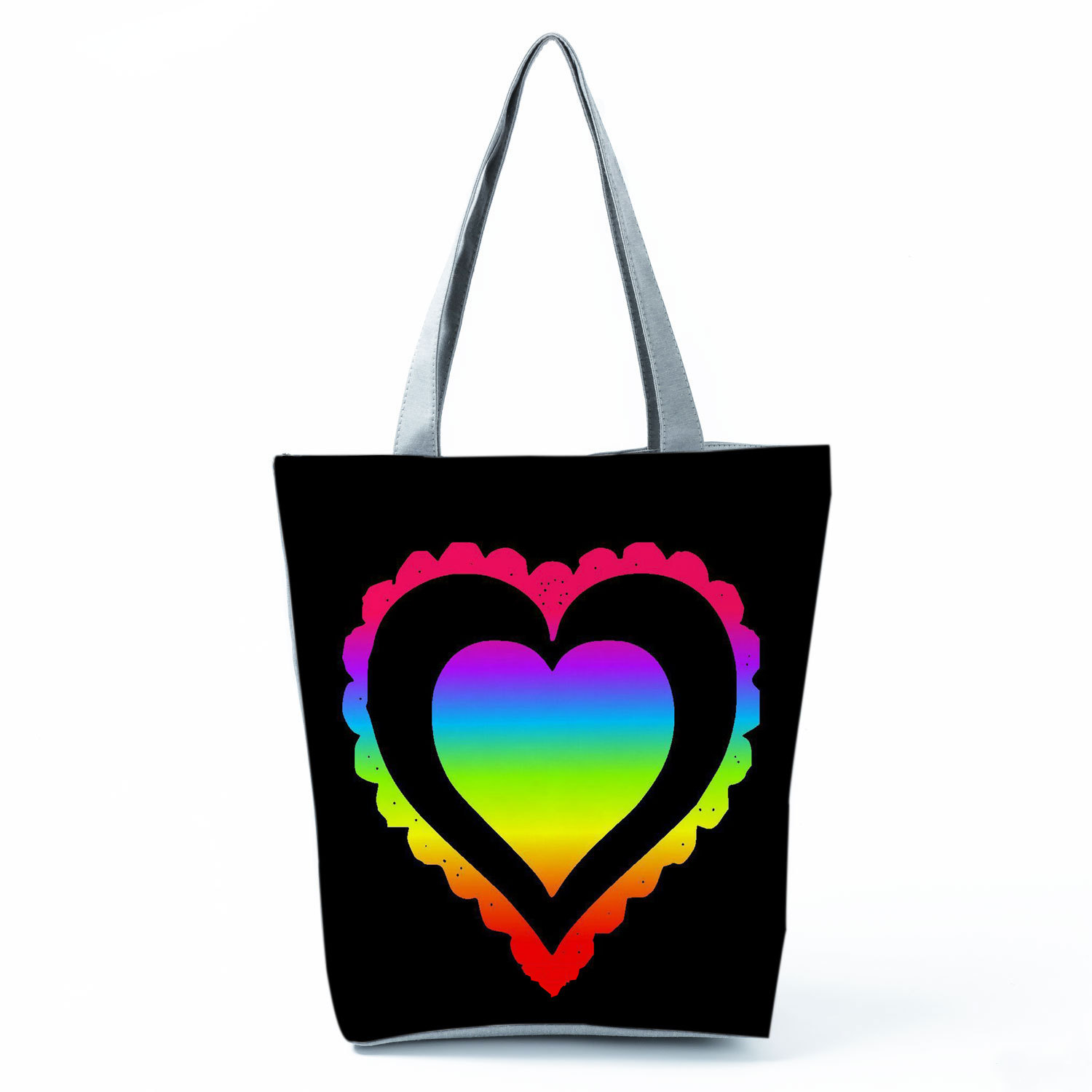 Title 9, Borsa a tracolla casual con stampa Rainbow Engl...