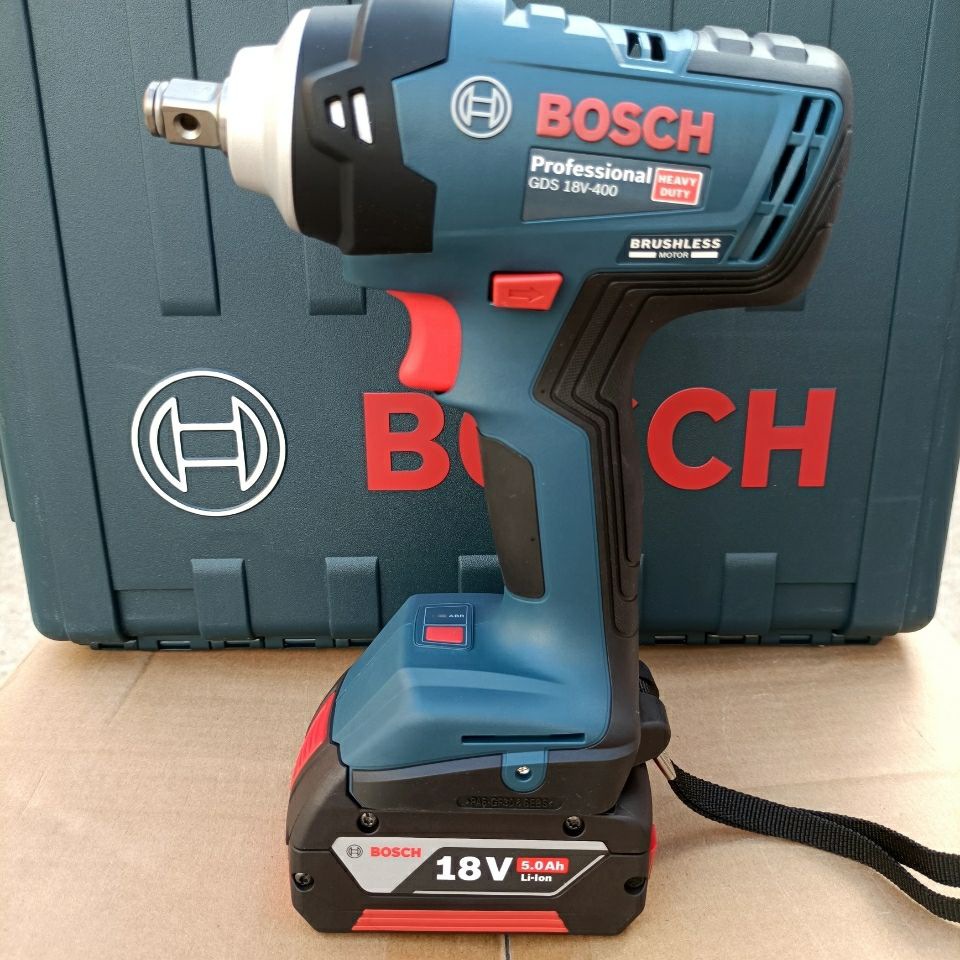 博世电动扳手GDS18V-400大扭力冲击扳手架子工锂电风炮无刷电扳手