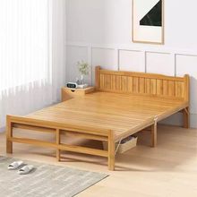 加固折叠床竹床午休两用床家用凉床结实加厚成人折叠床免安装竹床