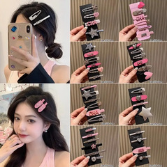 ミレニアム風y 2k合金ヘアクリップ2025新作ヘアアクセサリー女性の甘いクールな風の砕毛前髪髪のギャル風クリップ