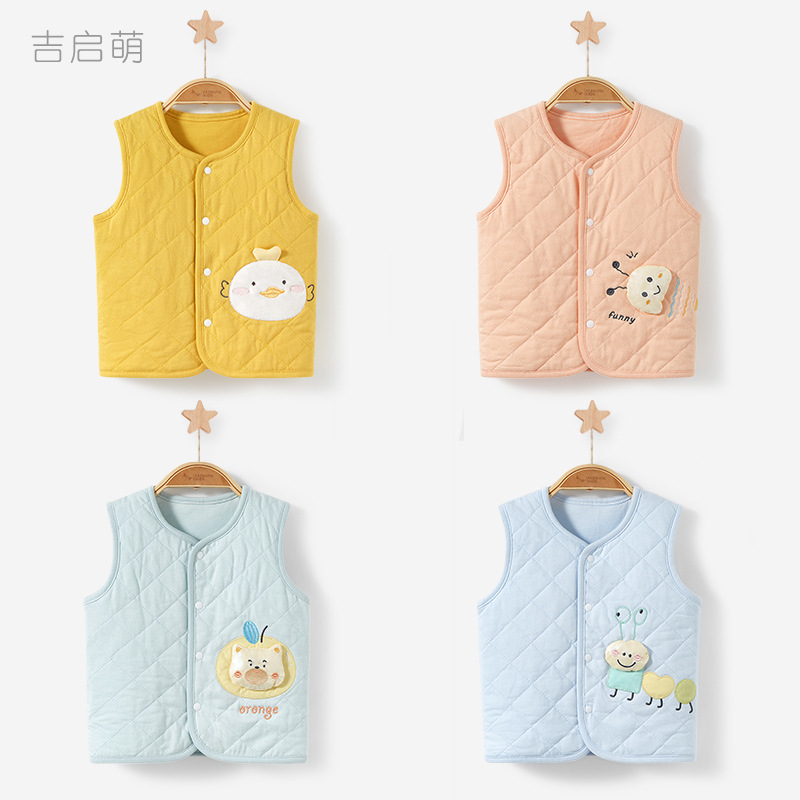 Chaleco de bebé otoño e invierno Bebé engrosado cálido cardigan chaleco niños y niñas chaleco Delgado acolchado abrigo ropa de invierno para niños image 2