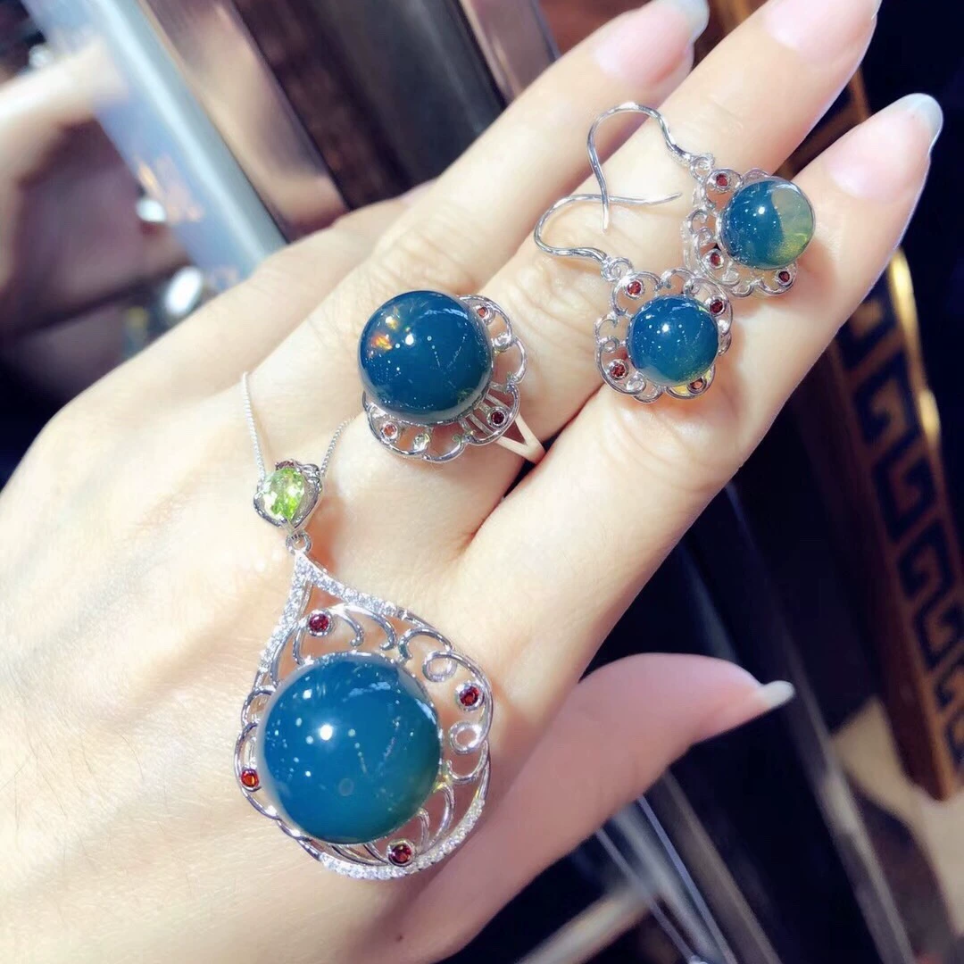 16 mm13mm9 mm Мексика Lanpaper Seiko инкрустация S925 Серебряный набор ювелирных изделий Shenzhen Source Lanpain Factory