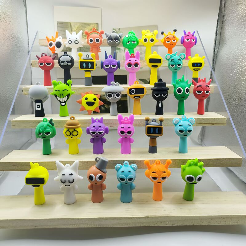 Cross-border new rhythm box key chain doll music game peripheral model ornaments 24 blind box wholesale
