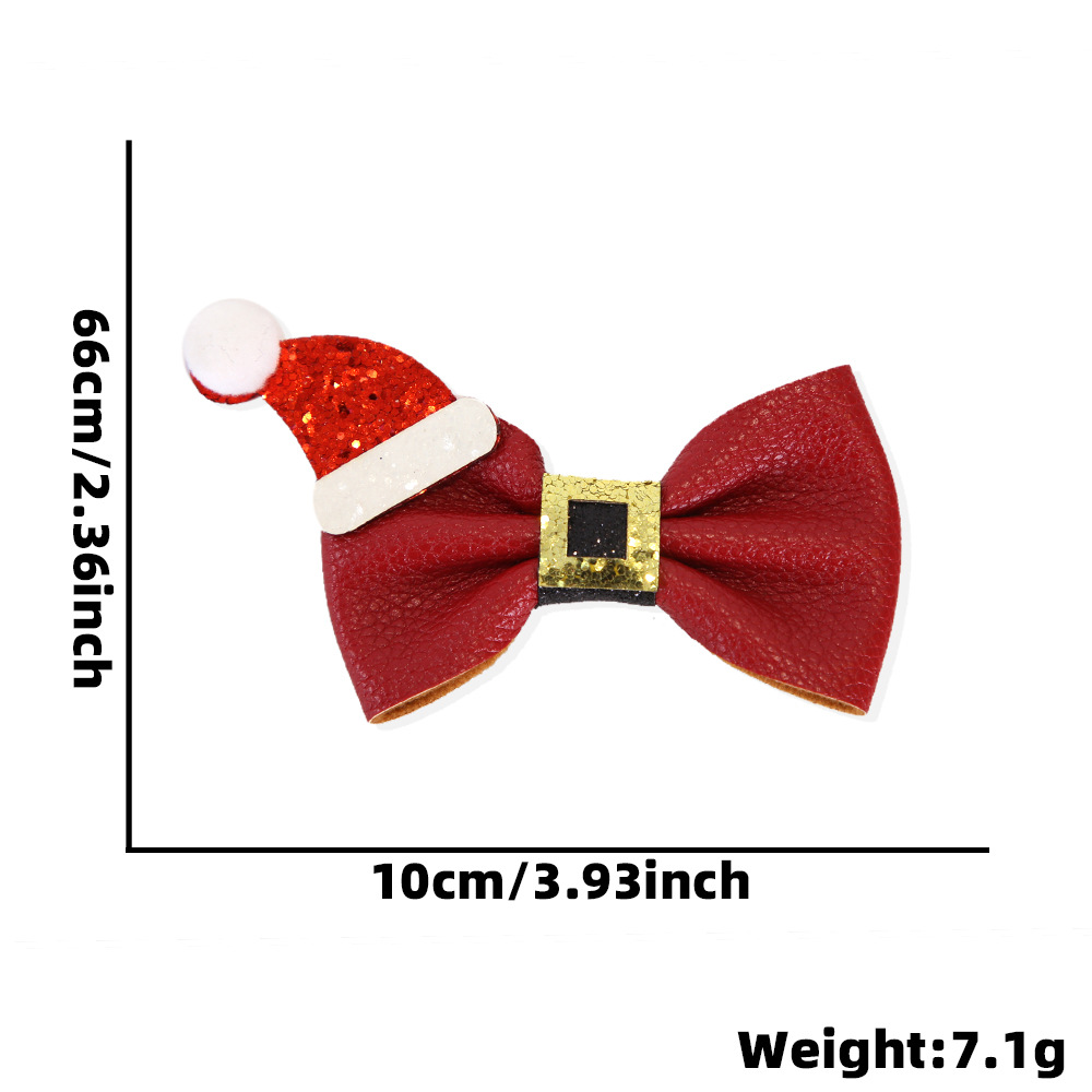 Cruzar la frontera Nueva horquilla de Navidad decoración del Partido de regalo de Navidad corbata de pico de pato clip arco campana clip