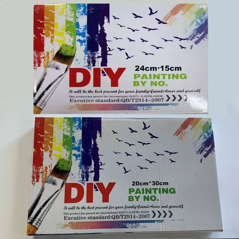 Цифровая раскраска по номерам (DIY), ручной набор пигментов на холсте, мини-форматы 20×20–40×40 см