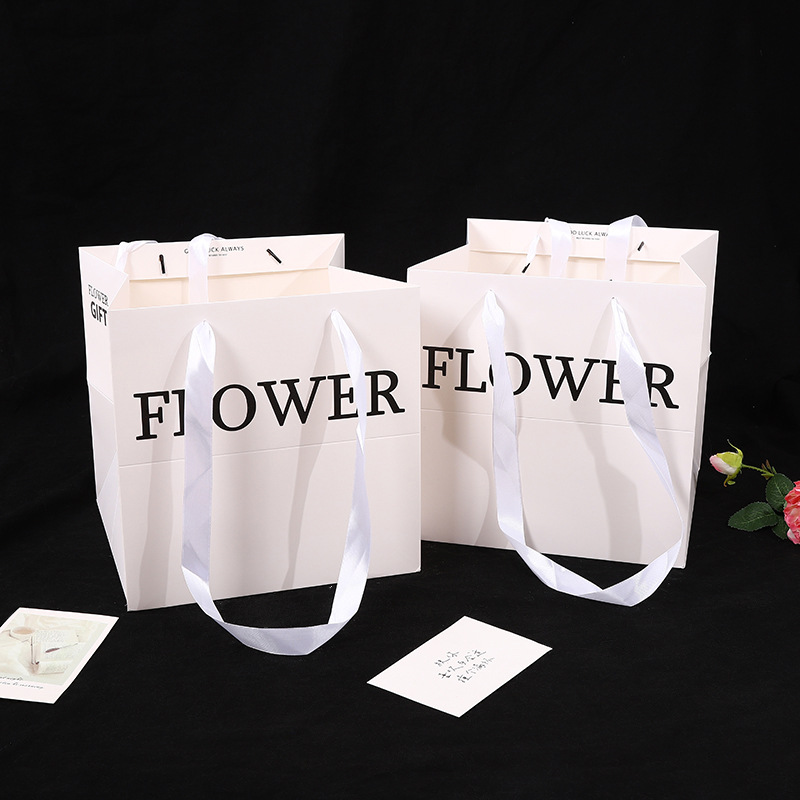 Celebridad en línea flor rectangular bolsa de regalo flor tienda ramo embalaje Día de San Valentín regalo mano regalo bolso