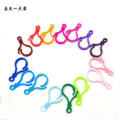 塑料彩色钥匙转钩 灯泡扣钥匙扣 糖果色玩具挂钩配件葫芦公仔扣