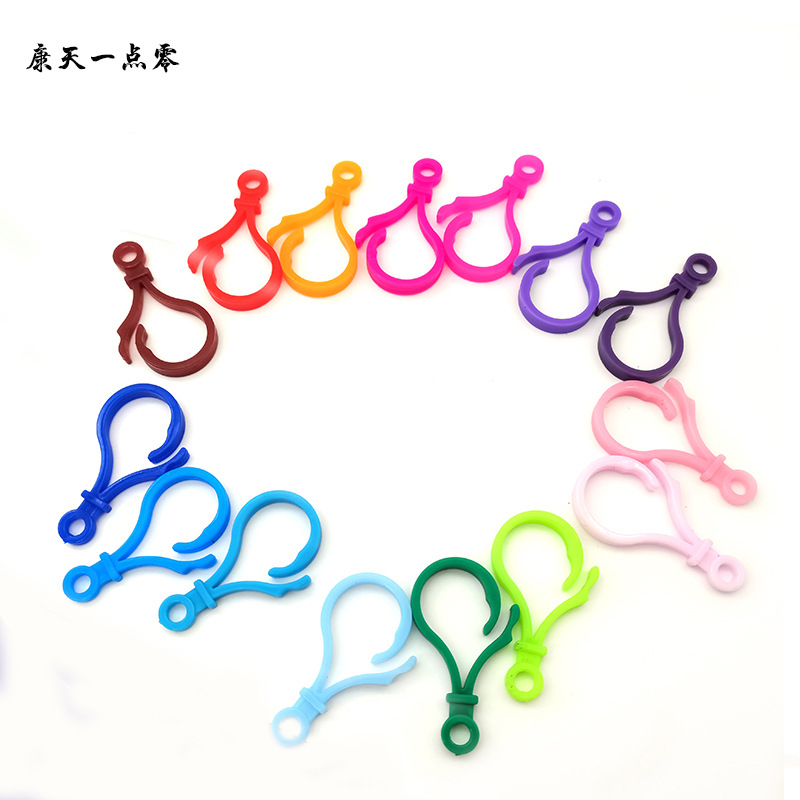 塑料彩色钥匙转钩 灯泡扣钥匙扣 糖果色玩具挂钩配件葫芦公仔扣