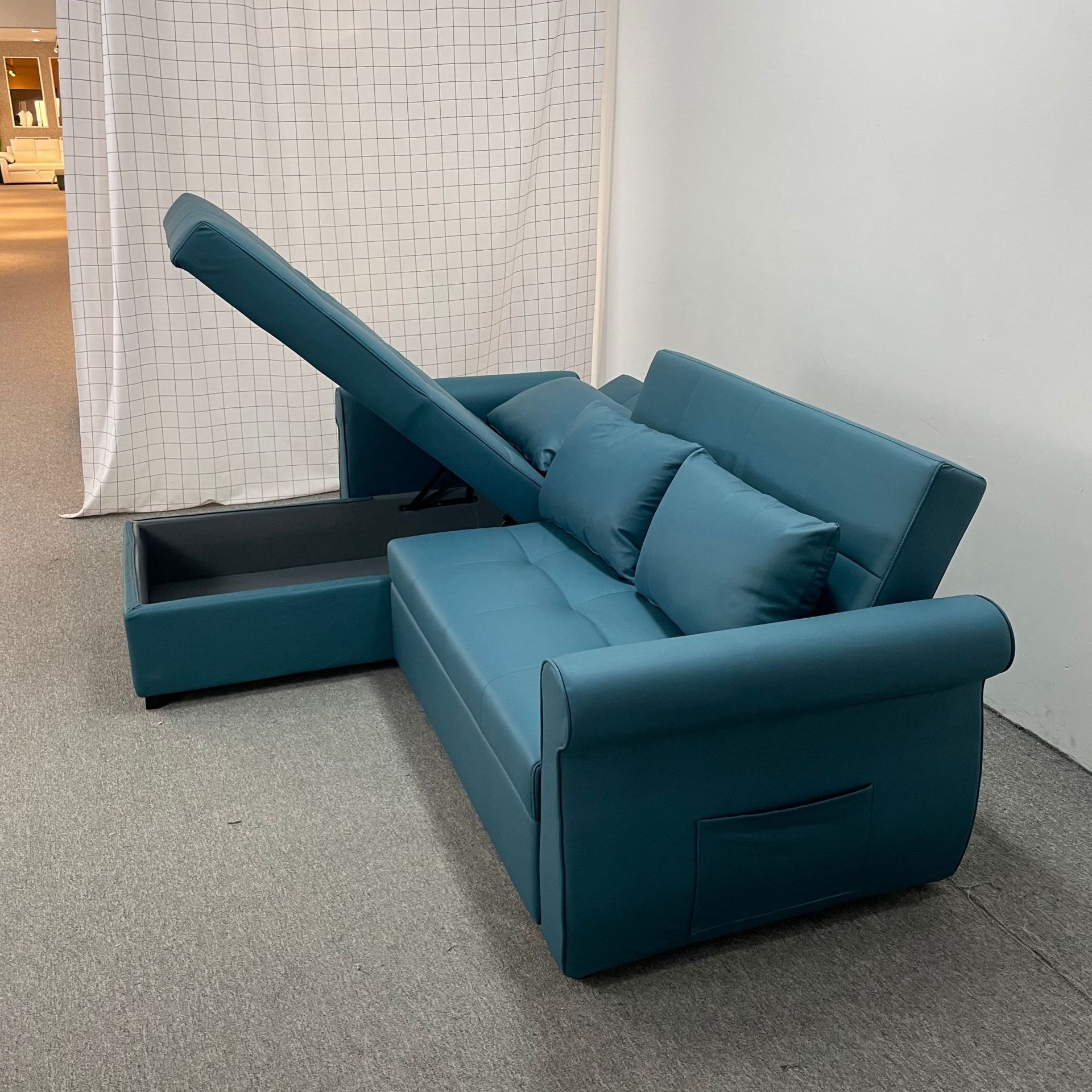 Sofá cama multifuncional de doble propósito, sala de estar, apartamento sin lavado, tecnología combinada de sofá cama con mano de obra.