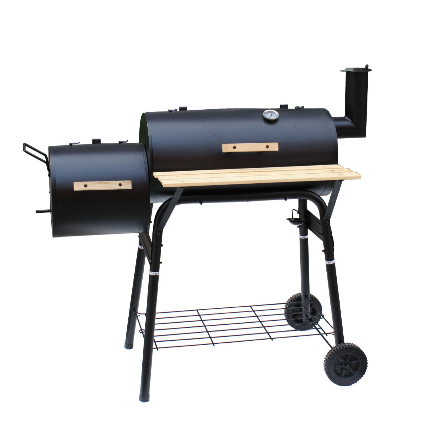 Estufa de tambor de aceite Géminis Carro al aire libre Estufa de barbacoa Estufa de carbón Estufa de humo Bbq Villa de carbón Patio Estufa de barbacoa americana