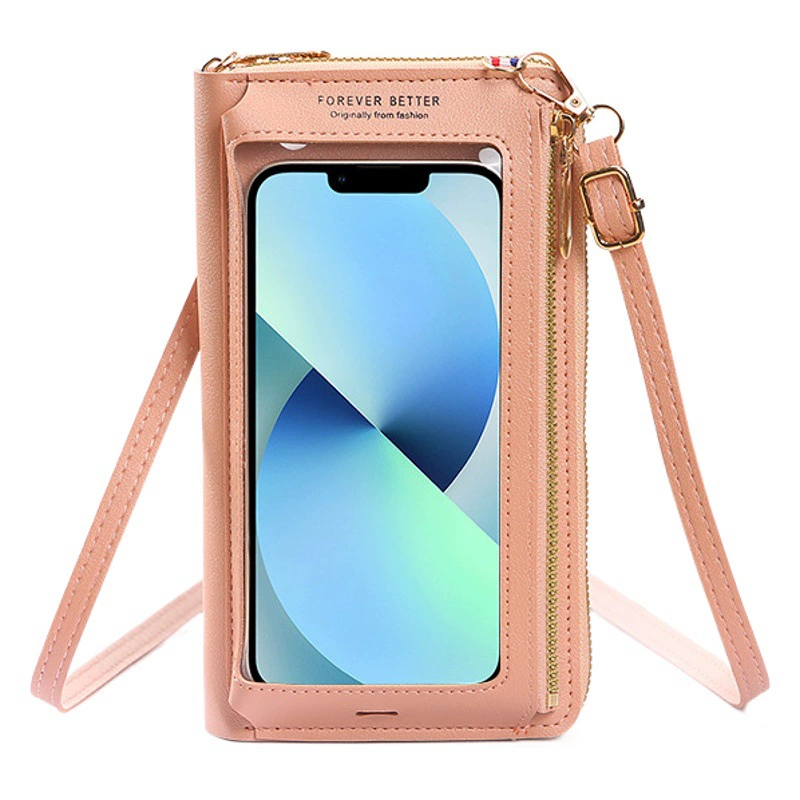 2025 сумка для мобильного телефона с сенсорным экраном, женская диагональная противоугонная многофункциональная универсальная прозрачная мини-сумка через плечо, кошелек, сумка для мобильного телефона