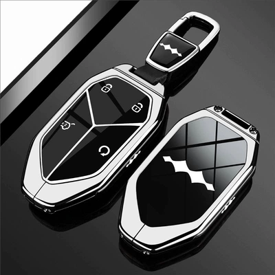 for Men and Women, Static Rod/Key Bag - silver-white-car-logo-buckle