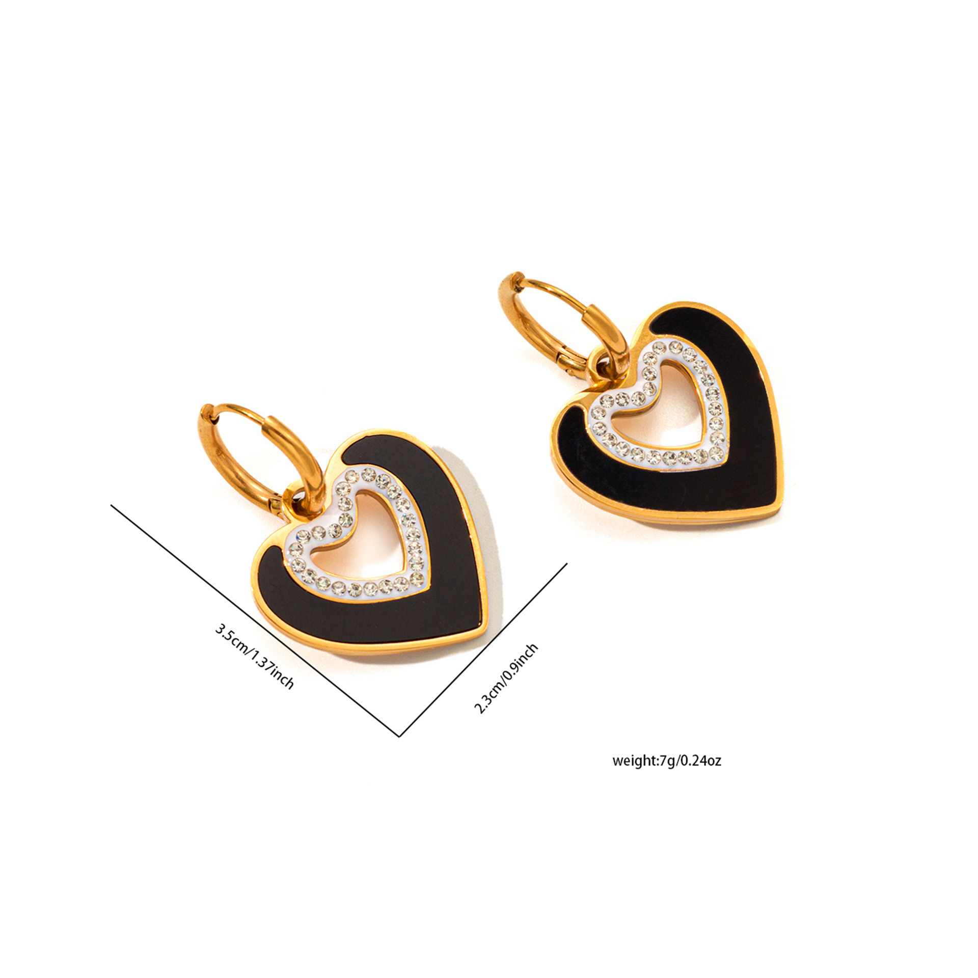 8g Weight 0.03µm Gold Plating Thickness Electroplated Gold Plating Process Golden Plated Plating Material Zircon Inlay Material Jewelry Set Classification cable chain Chain Type 1 Set Quantity Casual Occasion 201 Stainless Steel Material Heart Shape Pattern Women's Gender Basic Style Plating Craft Wholesale Jewelry Basic Heart Shape Titanium Steel Zircon Plating Jewelry Set 16