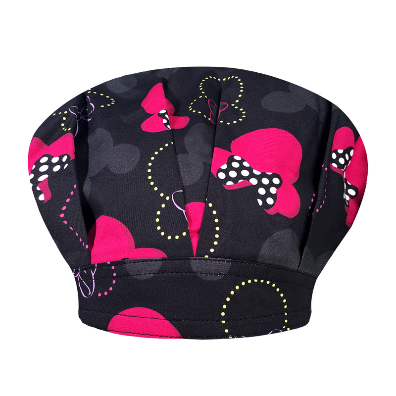 Un gran número de en stock de gama alta de algodón impreso tapa de cirugía oral dental hembra doctor enfermera Pelo Largo cerrado dedo del pie gorra mullida