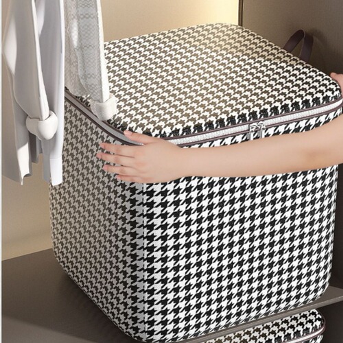 Quilted Non-woven Fabric Large Capacity Moving Storage Box Clothes Cotton Blanket Wardrobe Clothing Storage Bag Blanket