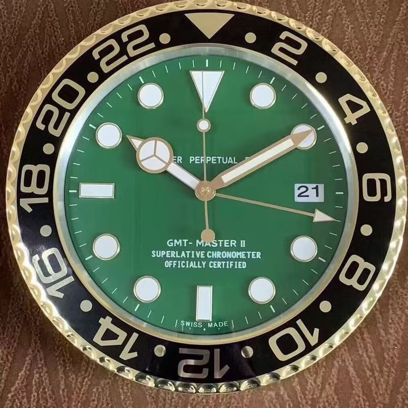 一件起批金属不锈钢夜光客厅挂钟GMT静音钟表专供出口Wall clock|undefined