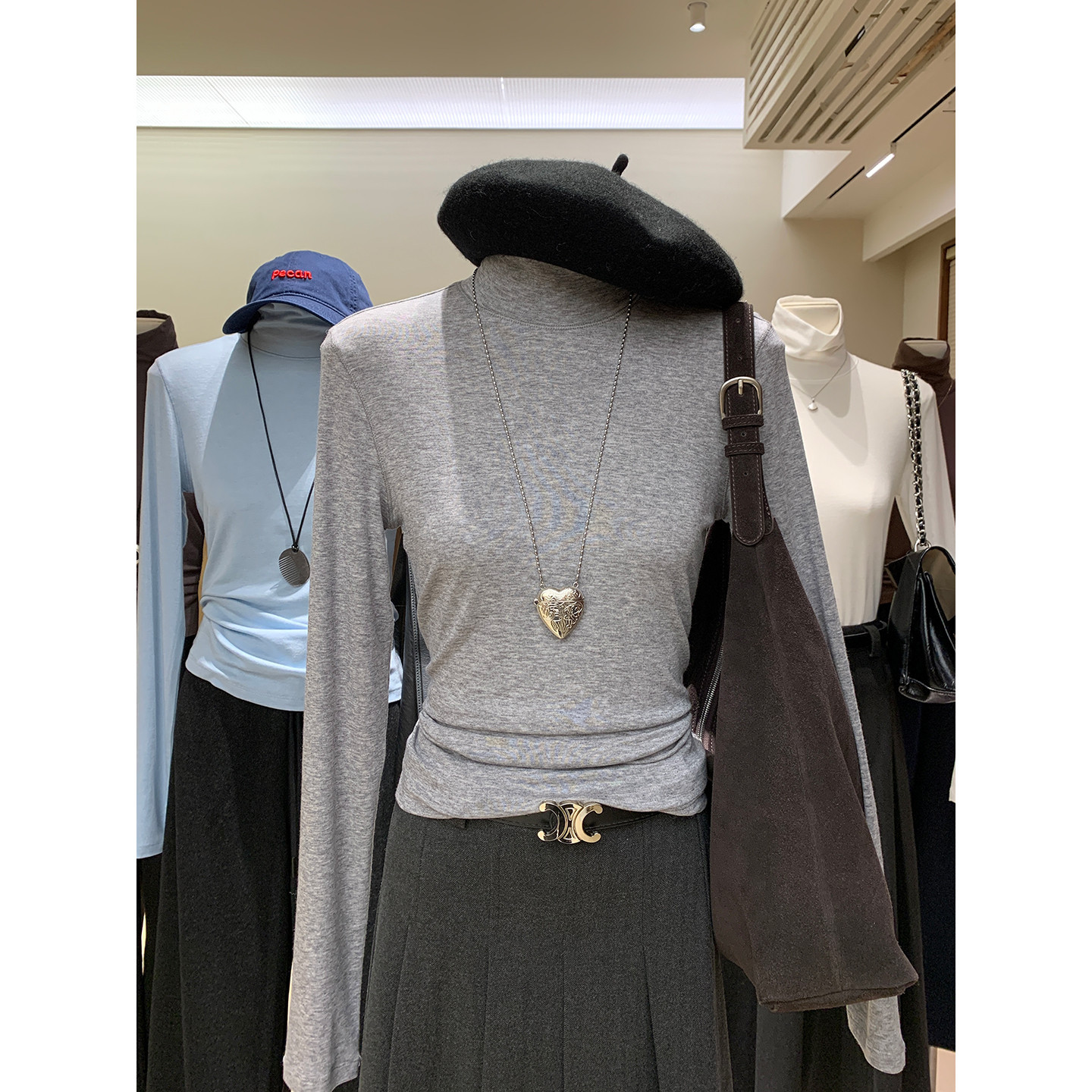 Soft and Dry Lyocell Wool High-Neck T-Shirt, New Multi-Color Elastic Slim Long-Sleeved Bottoming Inner Wear for Women