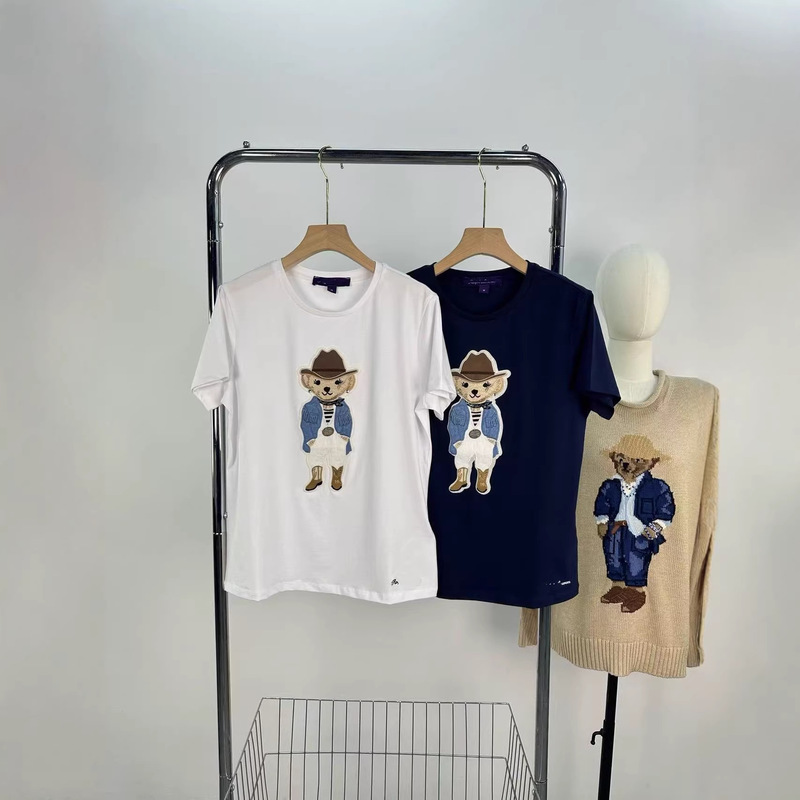 2025 Ralph Rl Autumn and Winter Polo Bear Cashmere Round Neck Knit Long-Sleeve Loose British Style Age-Reducing Embroidered Bear Cardigan 2025 Ralph Rl Autumn and Winter Polo Bear Cashmere Round Neck Knit Long-Sleeve Loose British Style Age-Reducing Embroidered Bear Cardigan