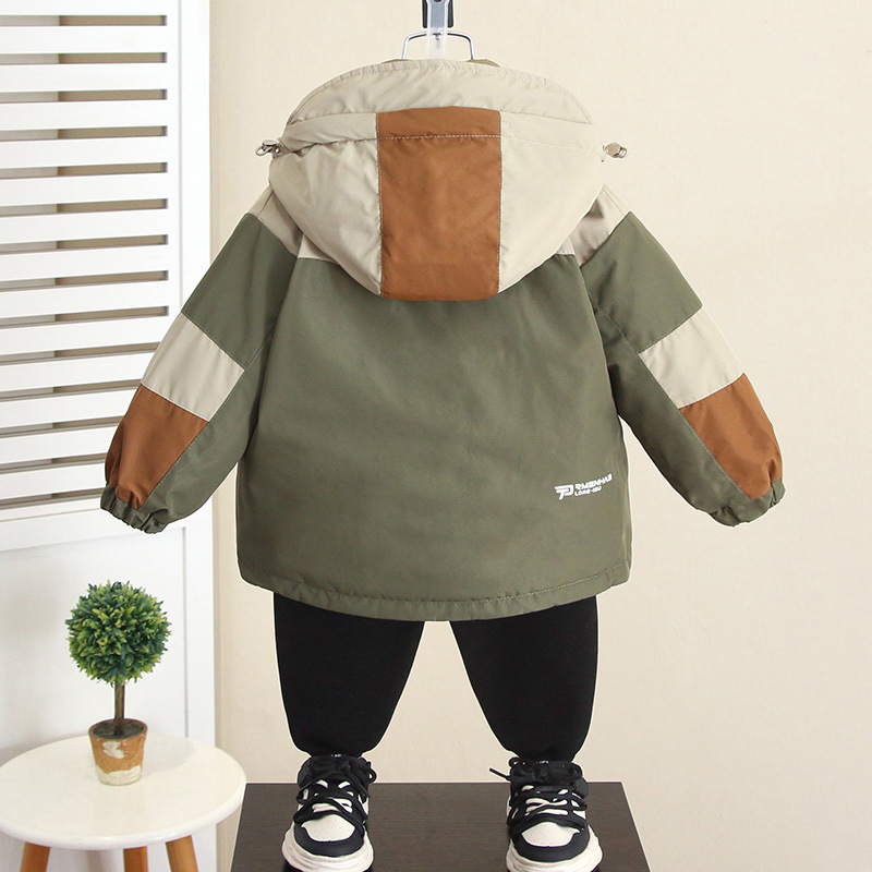 6901 chaqueta de invierno para niños 2025 nuevo traje de dos piezas de chaqueta tres en uno para niños