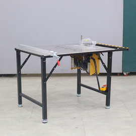多功能便携折叠小锯台木工专用工作台倒装子母锯电动升降操作台