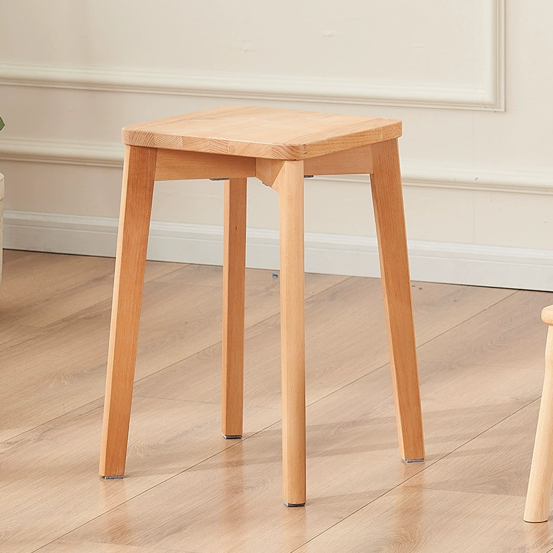 Обеденный стул, круглый табурет, штабелируемый табурет для обуви, квадратный табурет из цельного дерева для гостиной, низкий табурет, деревянный табурет, стул для детского сада, маленькая скамейка