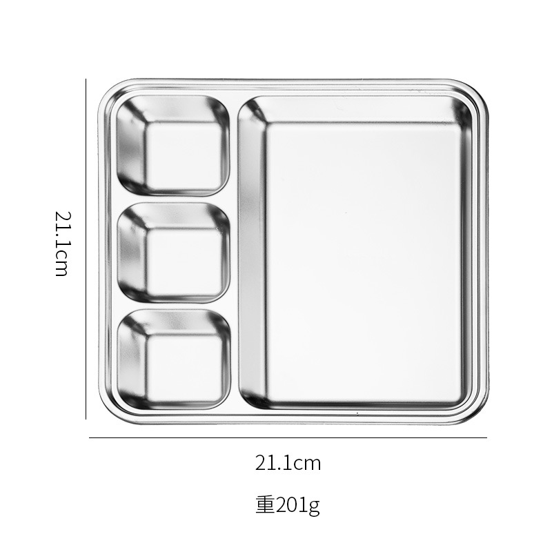 304 plato de acero inoxidable estilo coreano creativo de salsa de barbacoa plato multipropósito de bocadillos plato de comedor de partición de buffet